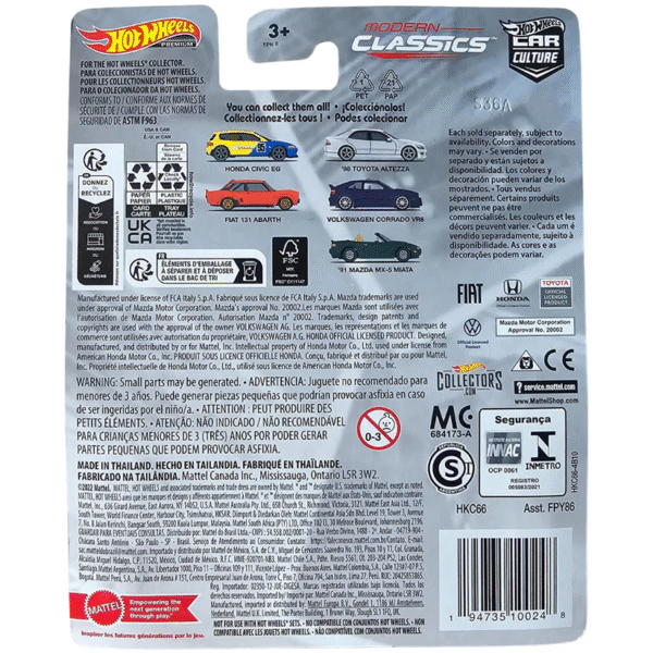 HOT WHEELS Premium Escala 1:64 - Clásicos Modernos TOYOTA 1998 ALTEZZA - Imagen 2