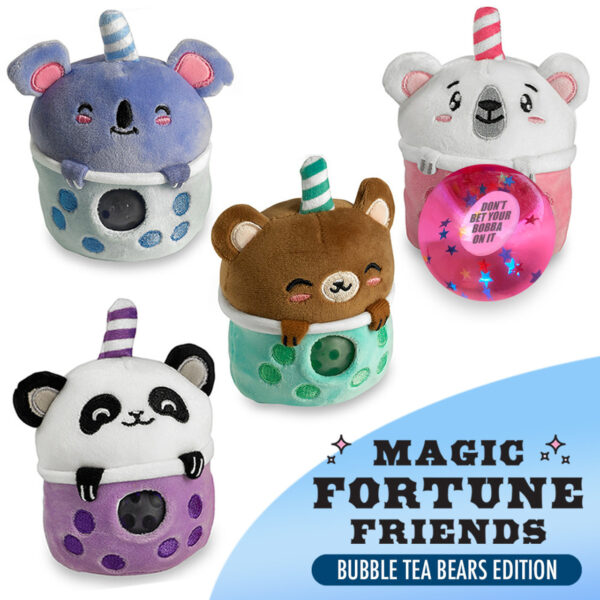TOP TRENZ Fortuna Mágica - Bubble Tea Bears Squishy Plush Squeeze - Imagen 2