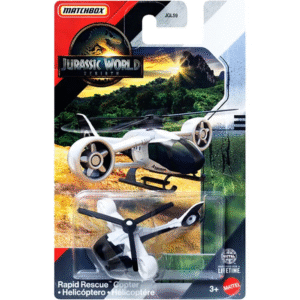 MATCHBOX Jurassic World Rebirth 1:64 - HELICÓPTERO de Rescate Rápido