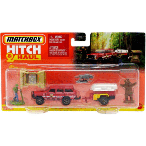 MATCHBOX HITCH & HAUL 1:64 - JEEP 1988 WAGONEER & Trailer Trawler