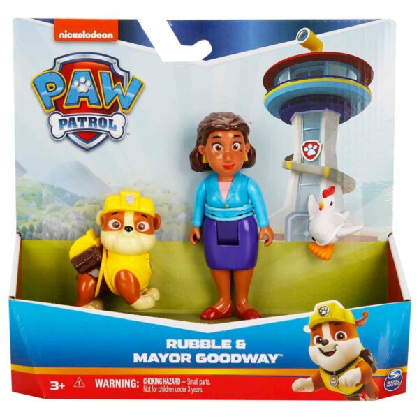 PAW PATROL - Figuras RUBBLE & MAYOR GOODWAY - Imagen 2