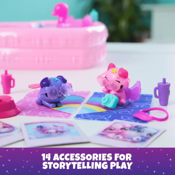 HATCHIMALS Alive - Neon Rainbow Fiesta en la Piscina - Imagen 4