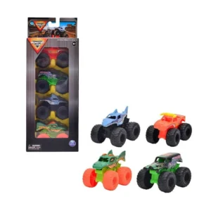 MONSTER JAM Escala 1:72 - Set de 4 Vehículos