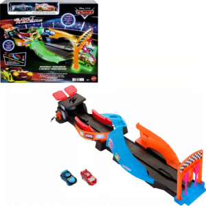 CARS Pixar Set de Juego - GLOW RACERS Lanzamiento & Cruce de Vehículos