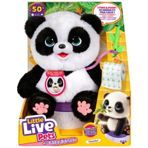 LITTLE LIVE PETS - CHUCHU Bebé Panda Interactivo + 50 Reacciones & Sonidos