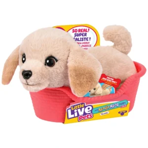 LITTLE LIVE PETS Mi Pequeña Mascota Mini - BUDDY El Retriever Mascota Interactiva + 20 Reacciones & Sonidos