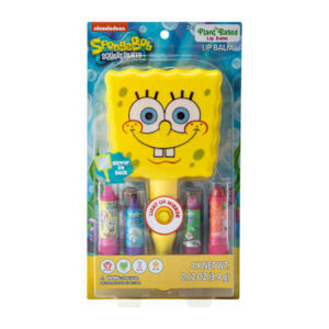 BOB ESPONJA Belleza - Set de Bálsamos Labiales de Sabor + Espejo con Iluminación