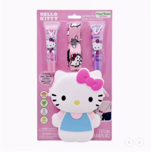 SANRIO - HELLO KITTY Set de Brillos para Labios + Bolsito de Transporte