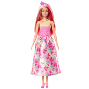 BARBIE - Muñeca Cabello Rosa y Rubio + Accesorio