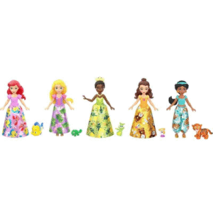 PRINCESAS Disney - Set de PRINCESAS + 5 Muñecas & Mascotas