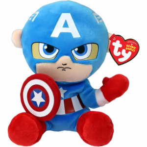 TY Beanie Marvel - CAPITÁN AMÉRICA Peluche 30cm