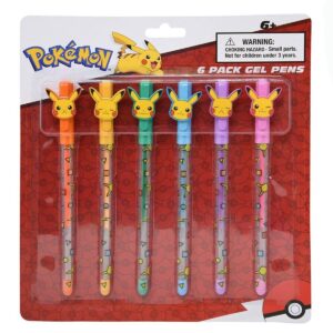 POKÉMON Escolar - Set de 6 Lápiceros de Gel