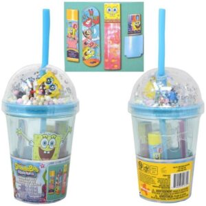 BOB ESPONJA Accesorios - Vaso Temáticos + Set de Belleza