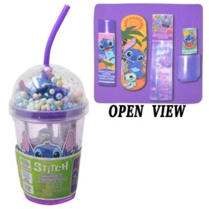 STITCH Belleza - Vaso Temático + Set de Belleza