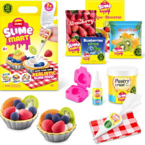 SLIME MART Realistic - Set de Juego Bolsa de Compras Postres TARTAS de FRUTAS