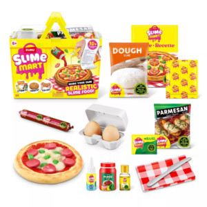 SLIME MART Realistic - Set de Juego Cesta de Slime Food PIZZA