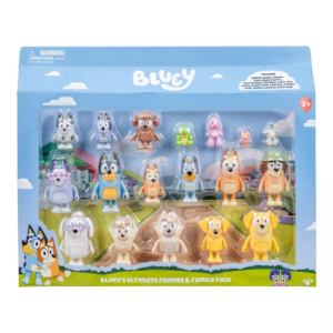 BLUEY - Set de Figuras Familia & Amigos de Barrio + 14pzas