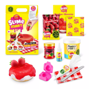 SLIME MART Realistic - Set de Juego Bolsa de Compras Postres TARTAS DE QUESO & FRESAS